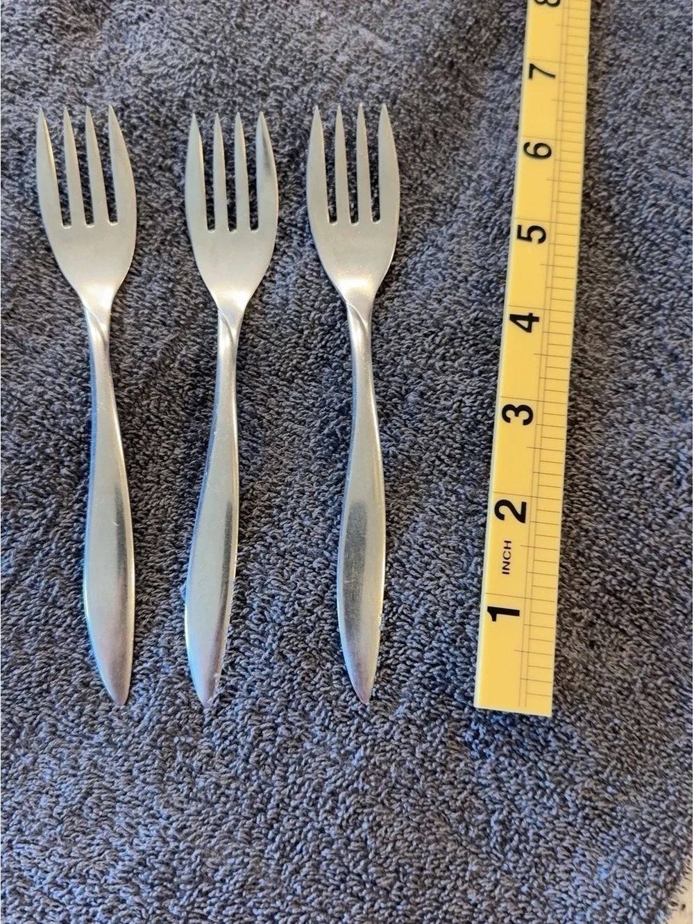 Vintage Traditions Flamma Stainless Salad Forks Set of 3 USA MCM